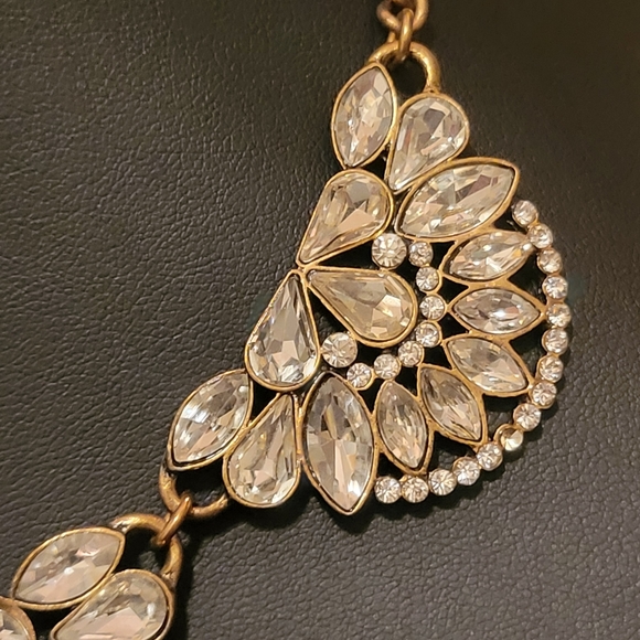 Estate Rhinestone Statement Necklace - Picture 3 of 4